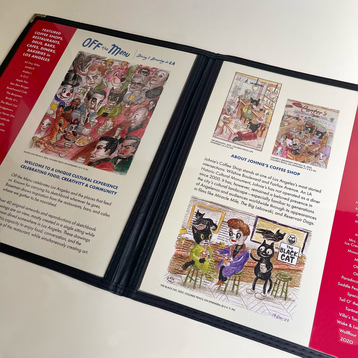 Limited Edition Menu-Style Booklet from "Off the Menu" Exhibition